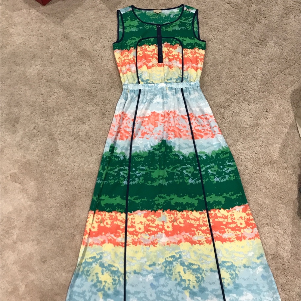 Gorgeous watercolor print maxi dress, XS/4